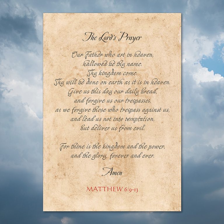 The Lord's Prayer | Matthew 6:9-13 | Our Father Prayer Poster