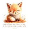 Baby fox nursery decor inspired by Psalm 4:8