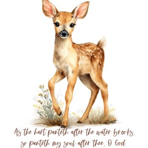 Fawn nursery decor printable (Psalm 42:1)