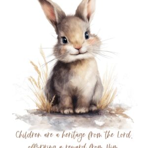 rabbit nursery decor psalm