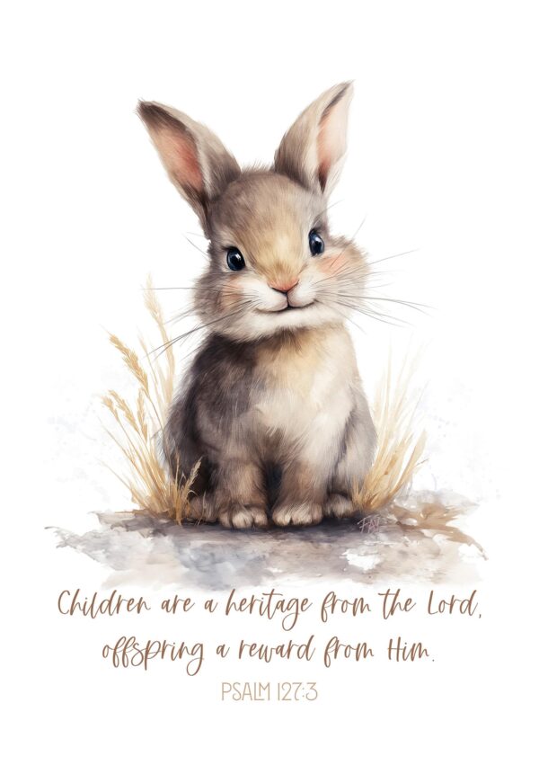 rabbit nursery decor psalm